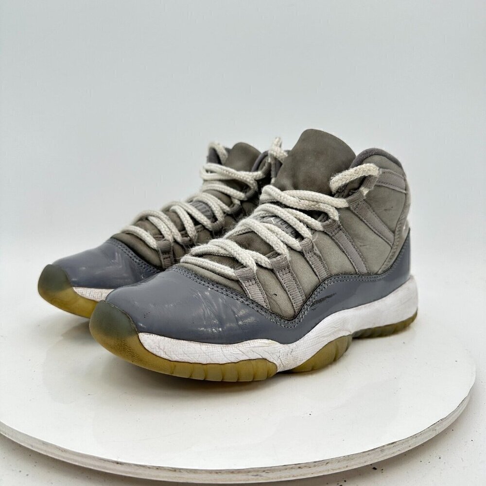 Nike Air Jordan 11 Youth Size 4Y Women 5.5 378038-005 Cool Grey Training Shoes